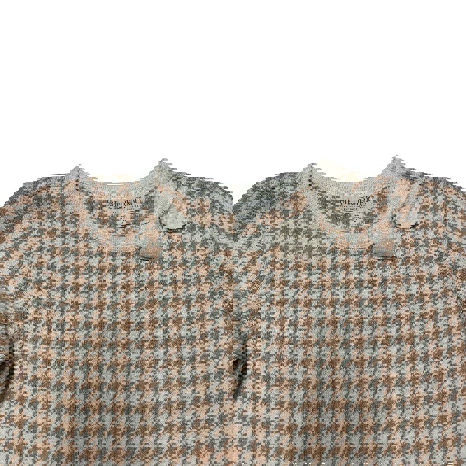 Vestido tubo Hope &amp; Henry para niñas, talla 10, color beige marfil con pata de gallo y lazo hasta la rodilla