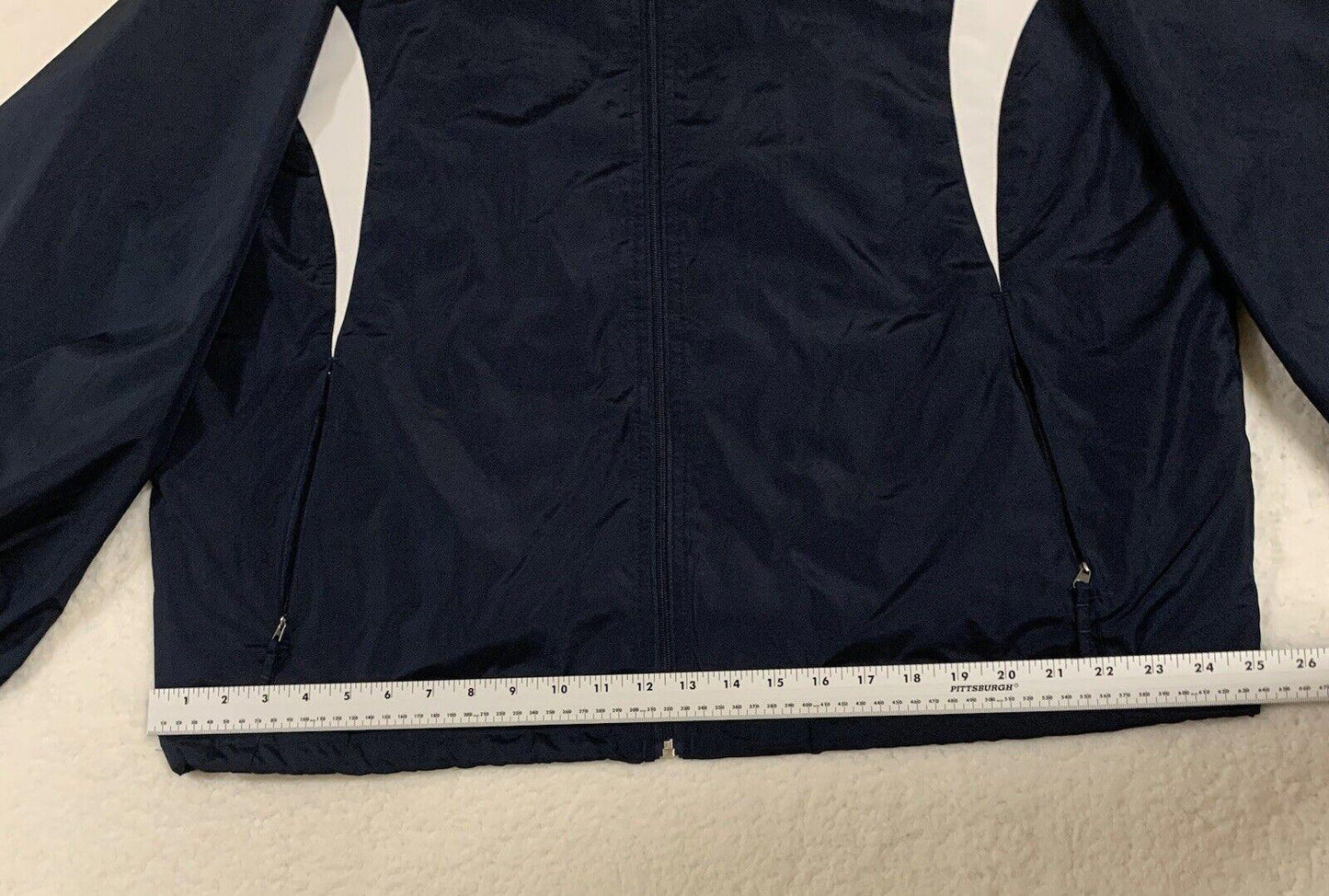 Holloway Lined Jacket Windbreaker Men's L Navy Sparta Ice Hockey Full Zip Up