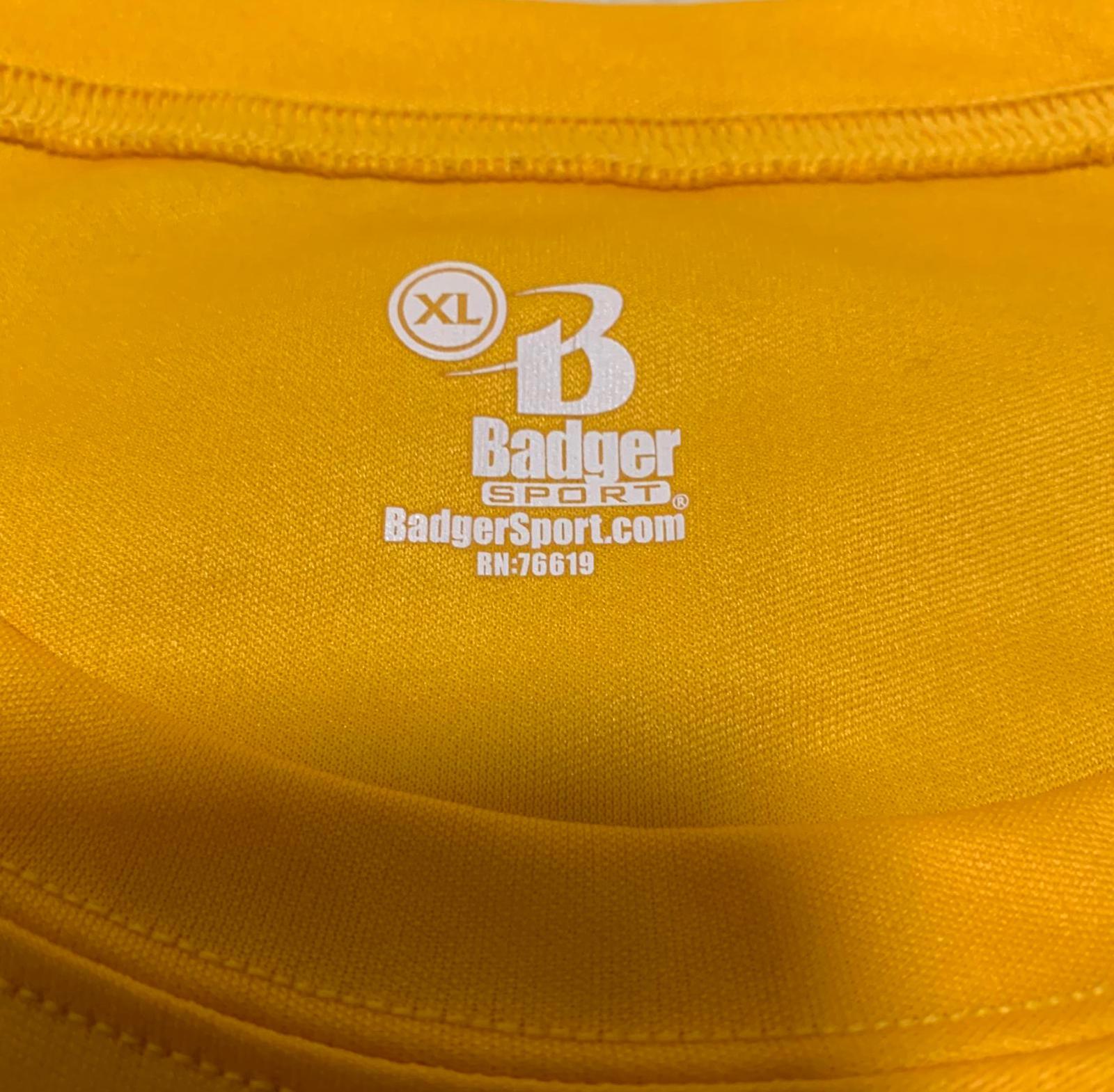 Badger Sport Mens XL Yellow FitDads Athletic Tee