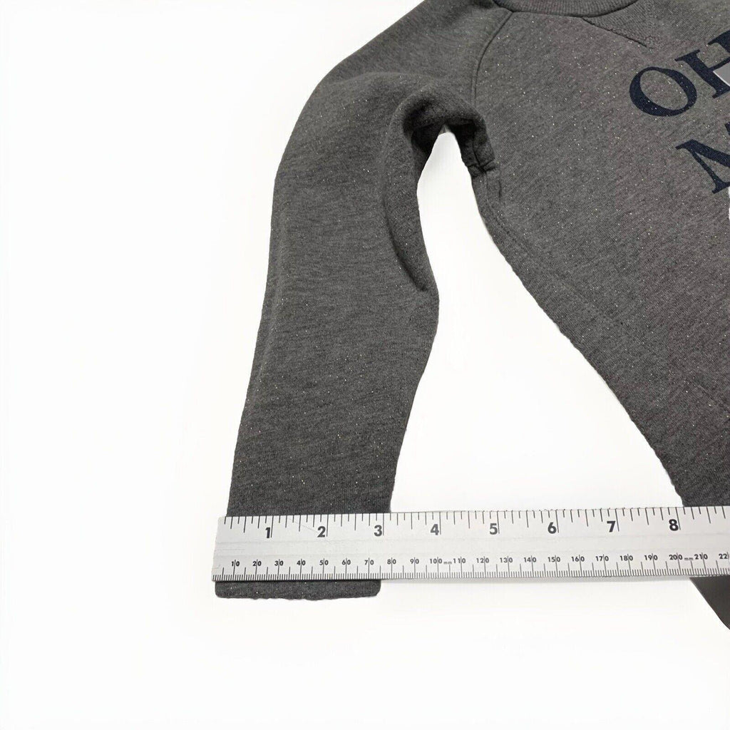 Vestido sudadera de forro polar gris jaspeado Chipie para niñas, talla 6, con purpurina de perro escocés