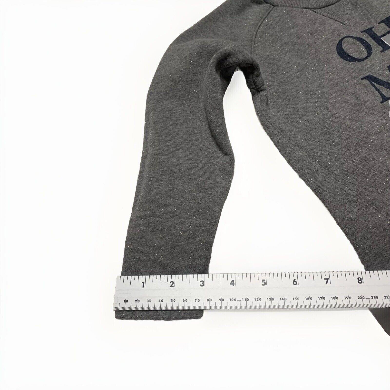 Vestido sudadera de forro polar gris jaspeado Chipie para niñas, talla 6, con purpurina de perro escocés