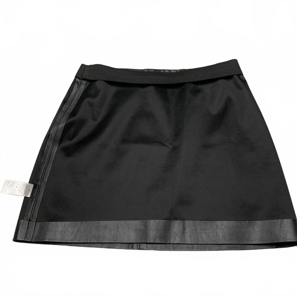 Minifalda Shinestar de piel sintética negra para mujer, talla mediana - Talla M