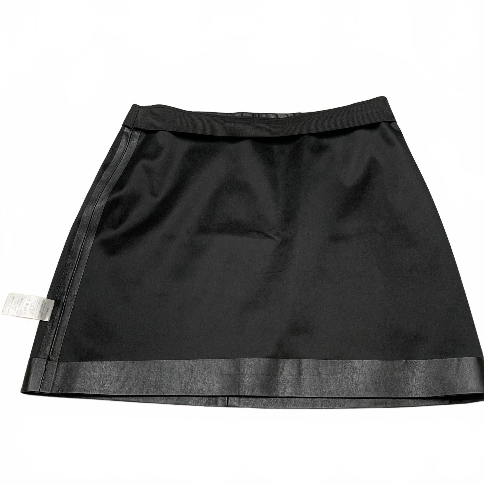 Minifalda Shinestar de piel sintética negra para mujer, talla mediana - Talla M