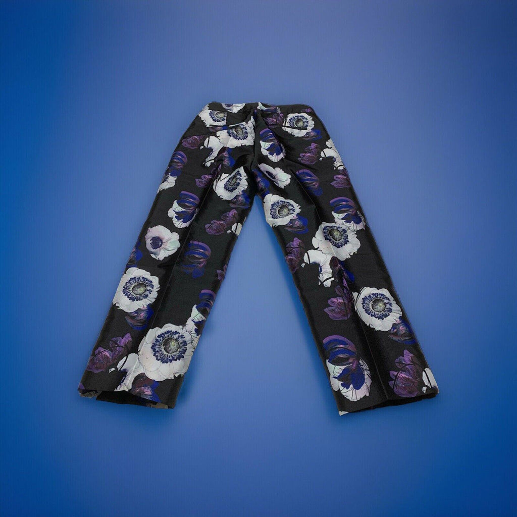 Pantalones de mujer J. Crew, talla 00, estampado floral de amapolas, corte cropped