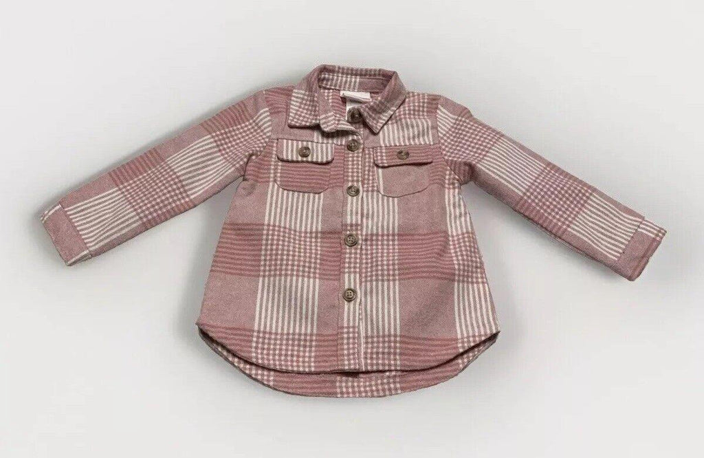 Camisa de franela rosa rosa de 3T para niña pequeña Little Lass