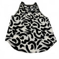Camiseta de tirantes con estampado abstracto en blanco y negro de H&amp;M para mujer, talla 8