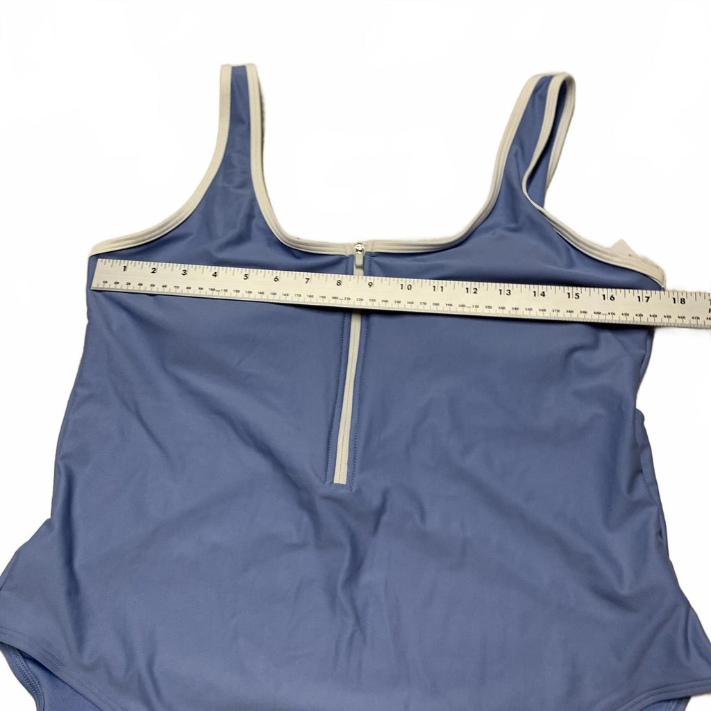 Traje de baño de una pieza azul XXL para mujer de Old Navy con cremallera frontal