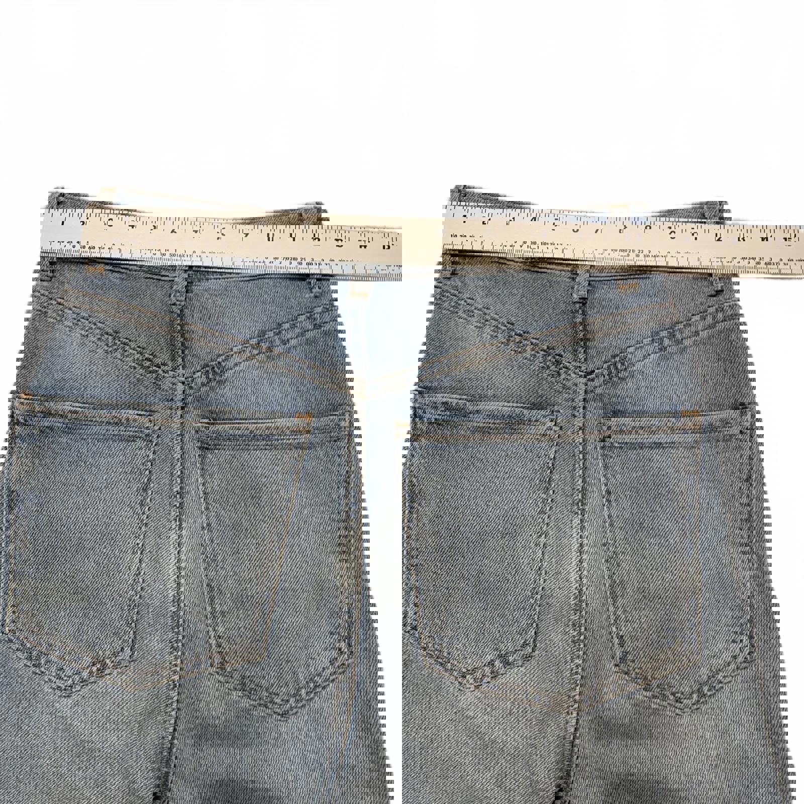 Vaqueros de mujer ASOS DESIGN, talla 25/36, denim azul, cintura alta, 25 x 30,5 (talla real)