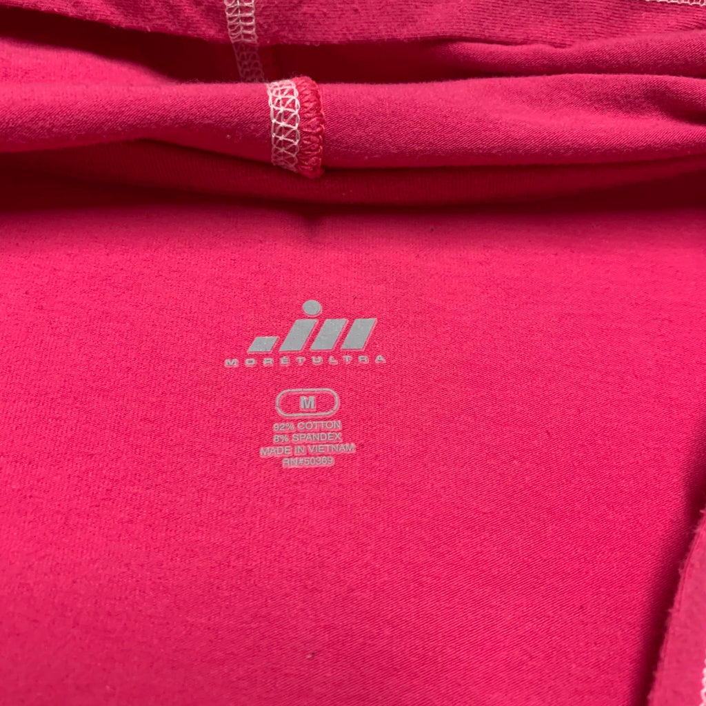 JU MORETULTRA Top de manga larga con capucha rosa talla mediana para mujer