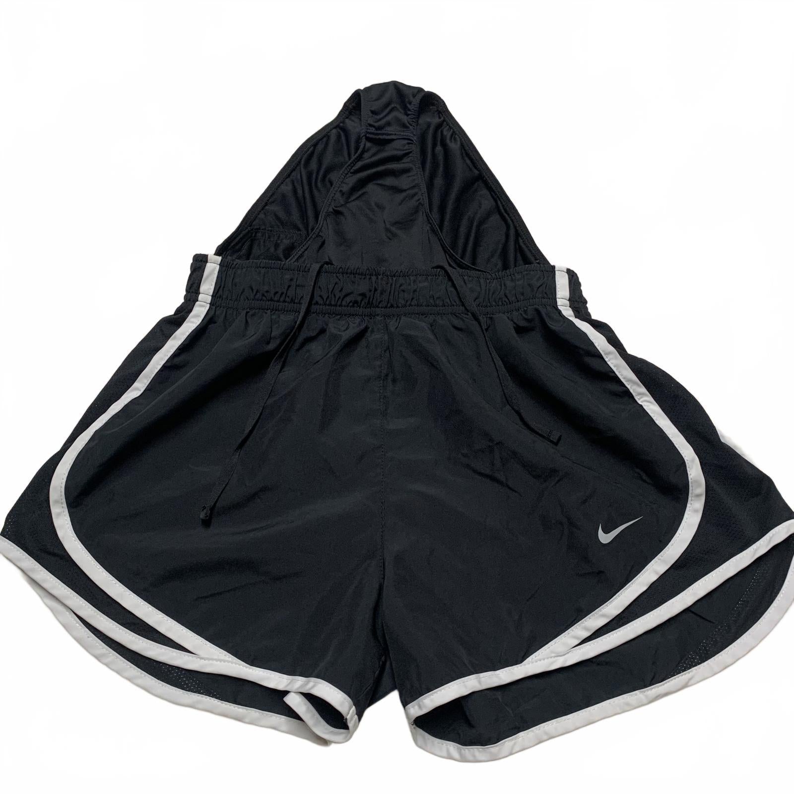 Pantalones cortos de running Nike Dri Fit para mujer, talla pequeña, ribete blanco y negro