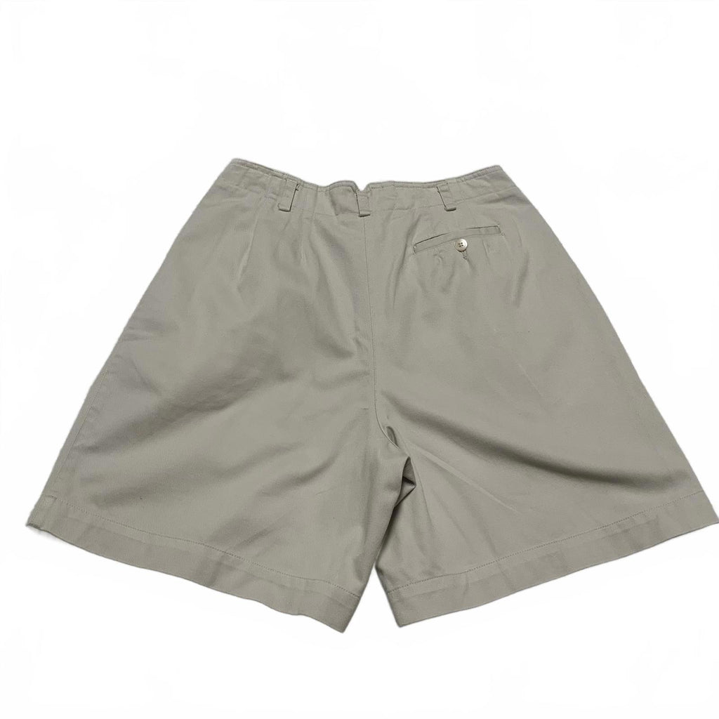 Pantalones cortos plisados ​​de algodón color caqui de Liz Claiborne Liz Sport para mujer, talla 8