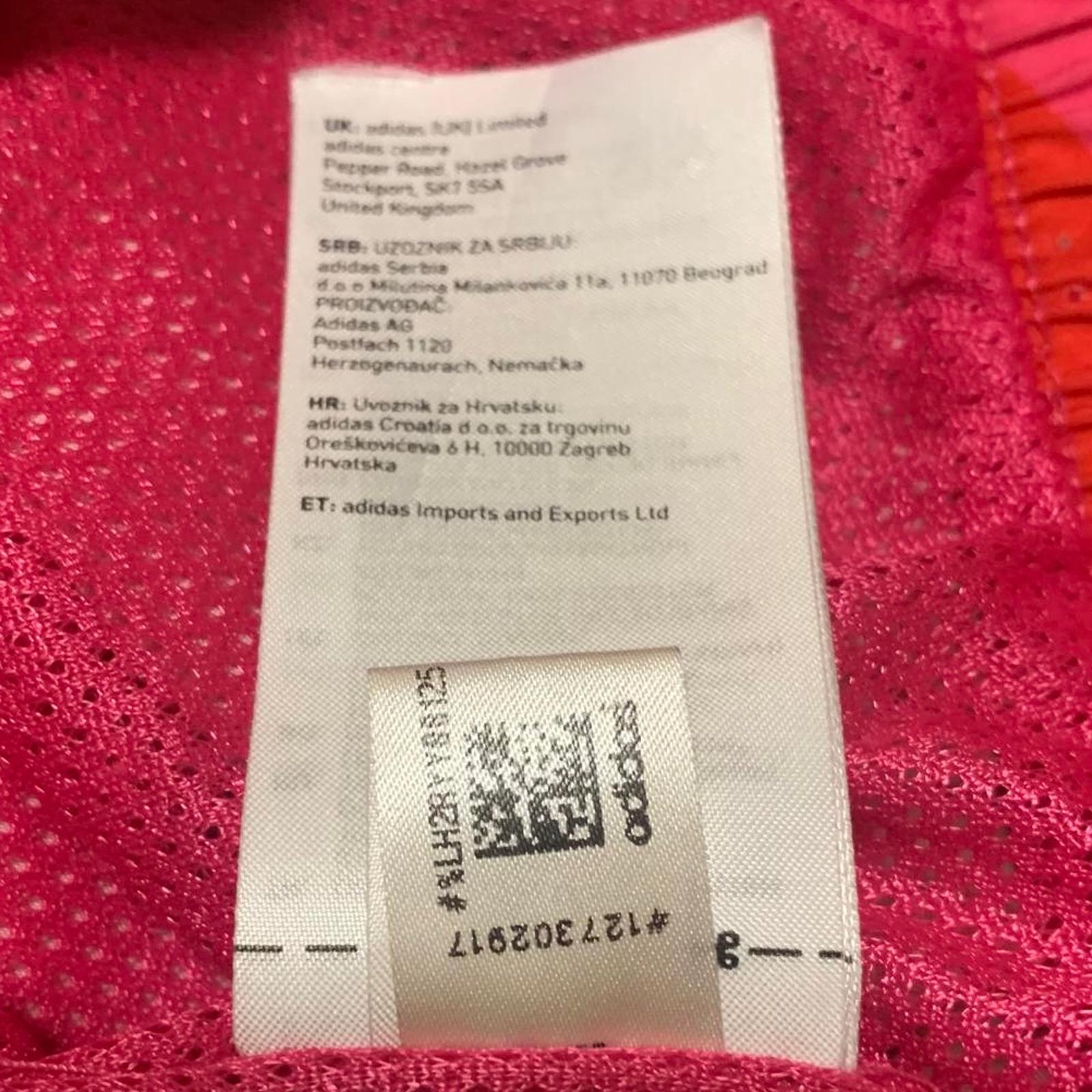 Pantalones deportivos Adidas Marimekko Primegreen para mujer, talla 8-10, color rojo fucsia