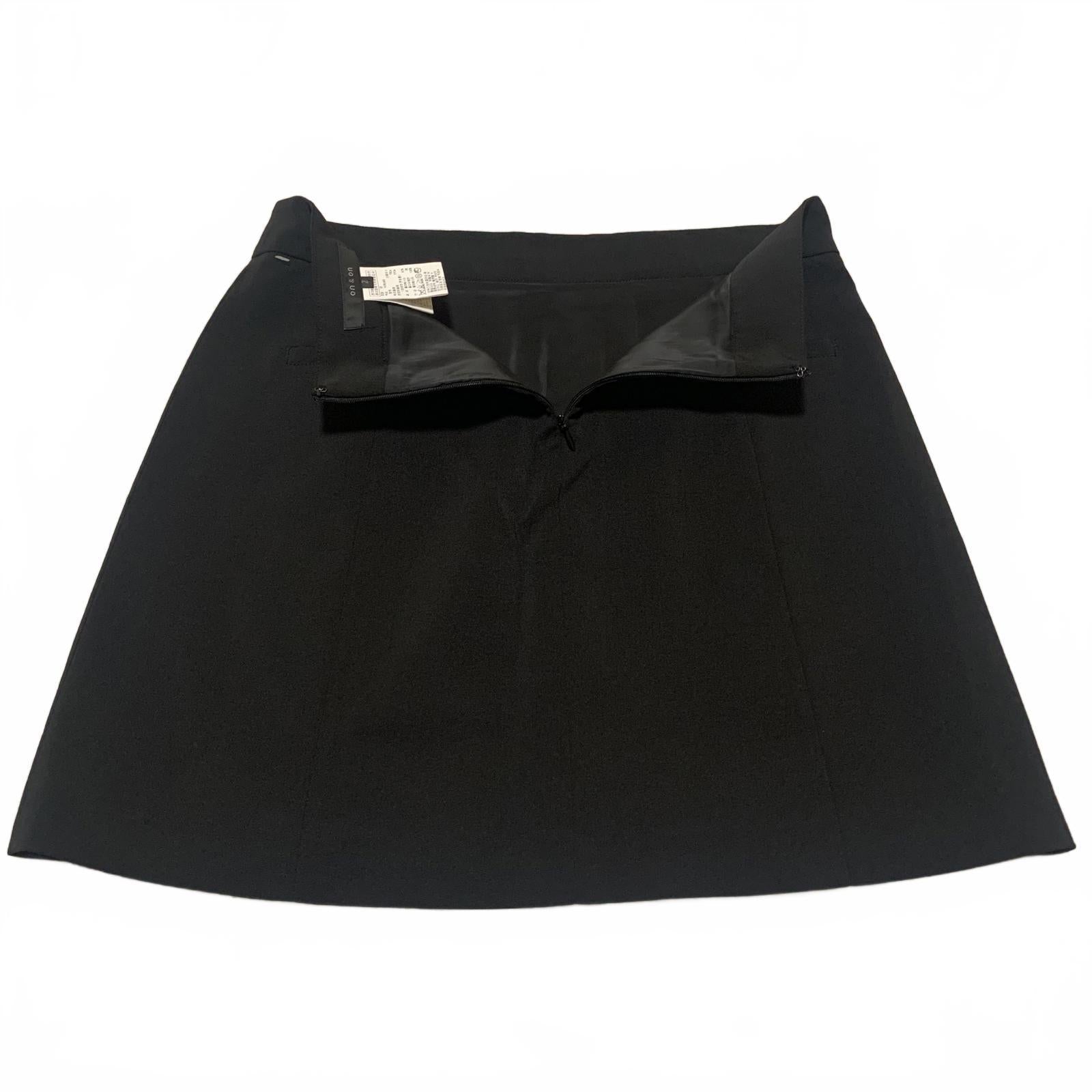Minifalda negra de corte A para mujer de On &amp; On, talla 2