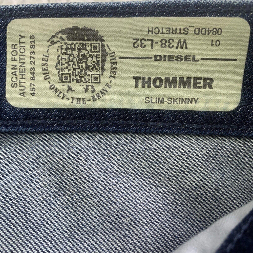 Vaqueros Diesel Thommer para hombre, talla 38x32, azul, ajustados, 084DD
