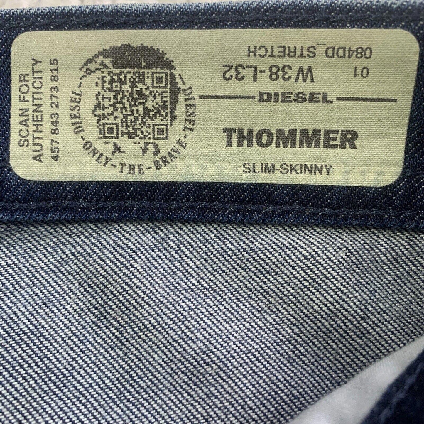 Men Diesel Thommer Jeans Size 38x32 Blue  Skinny 084DD