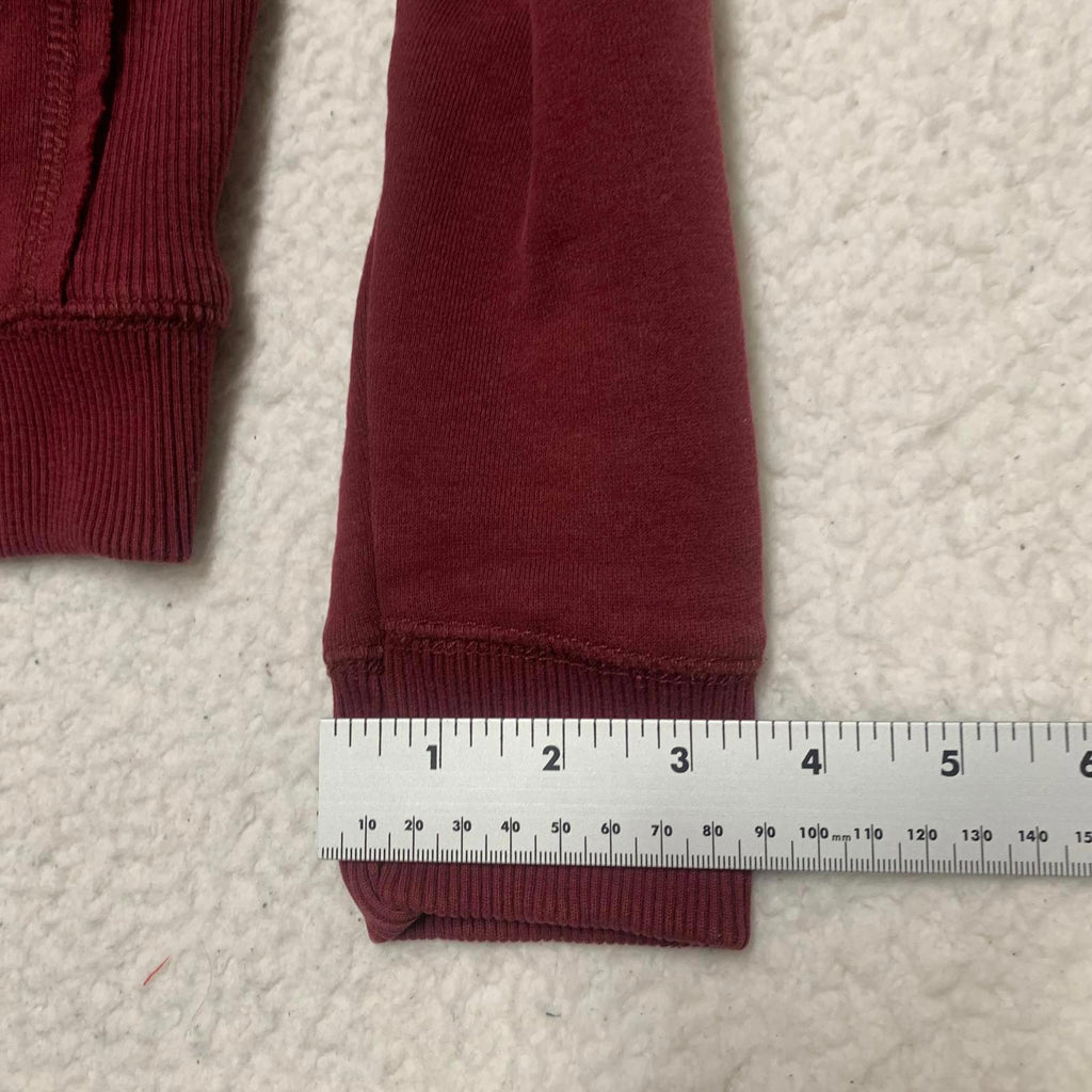 Sudadera con capucha y cremallera Bizzbee para mujer, color burdeos, talla L, con forro de sherpa