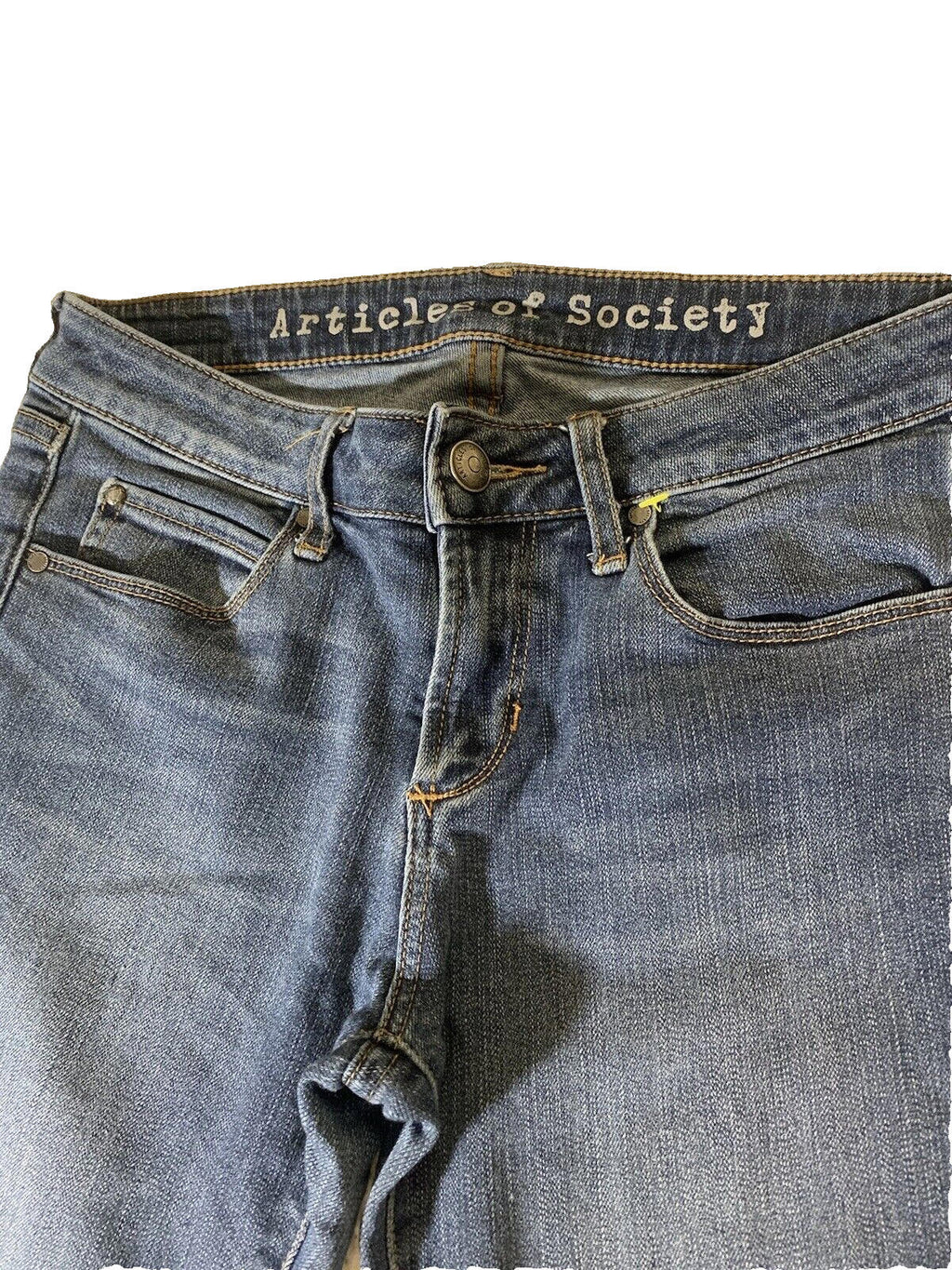 Vaqueros ajustados elásticos azules oscuros de Articles of Society para mujer, talla 26