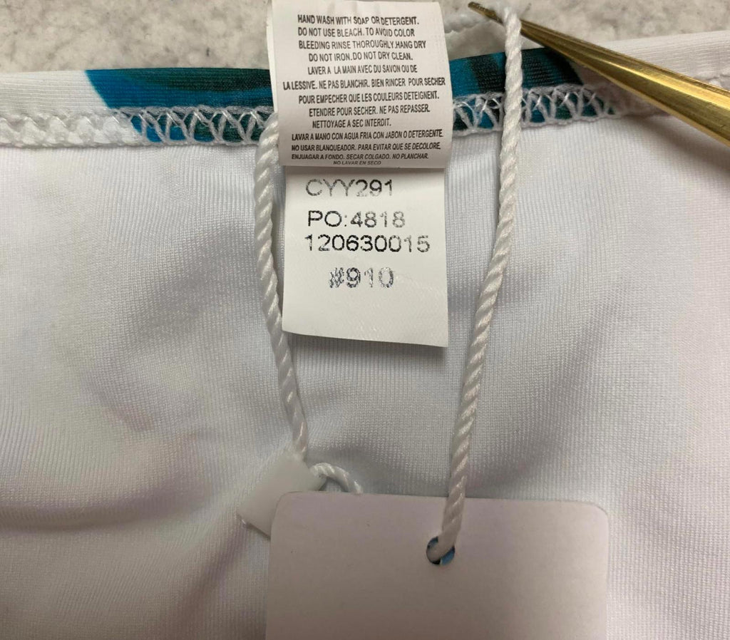 Braguita de bikini Cupshe para mujer, talla M, con estampado de hojas azules