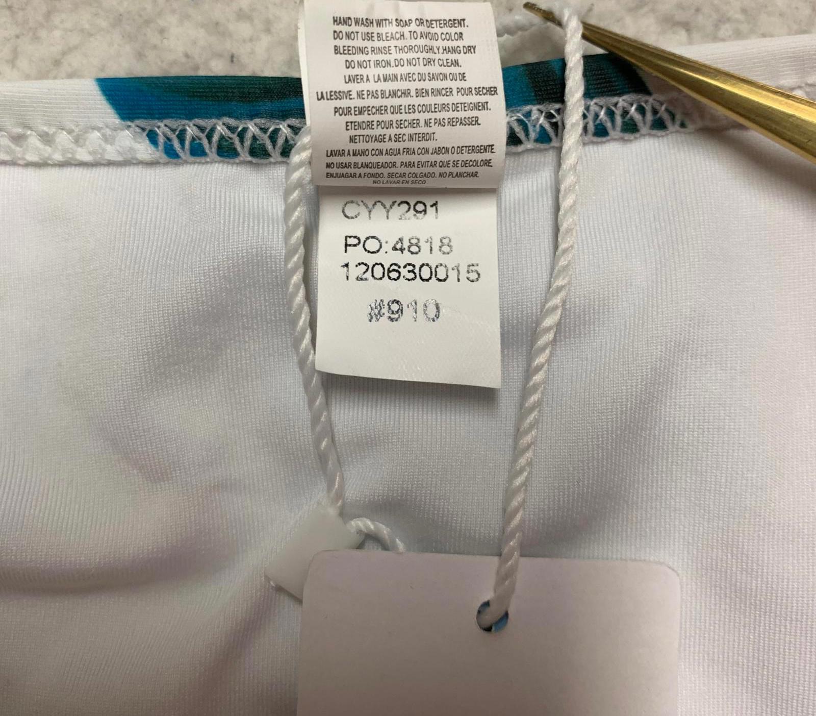 Braguita de bikini Cupshe para mujer, talla M, con estampado de hojas azules