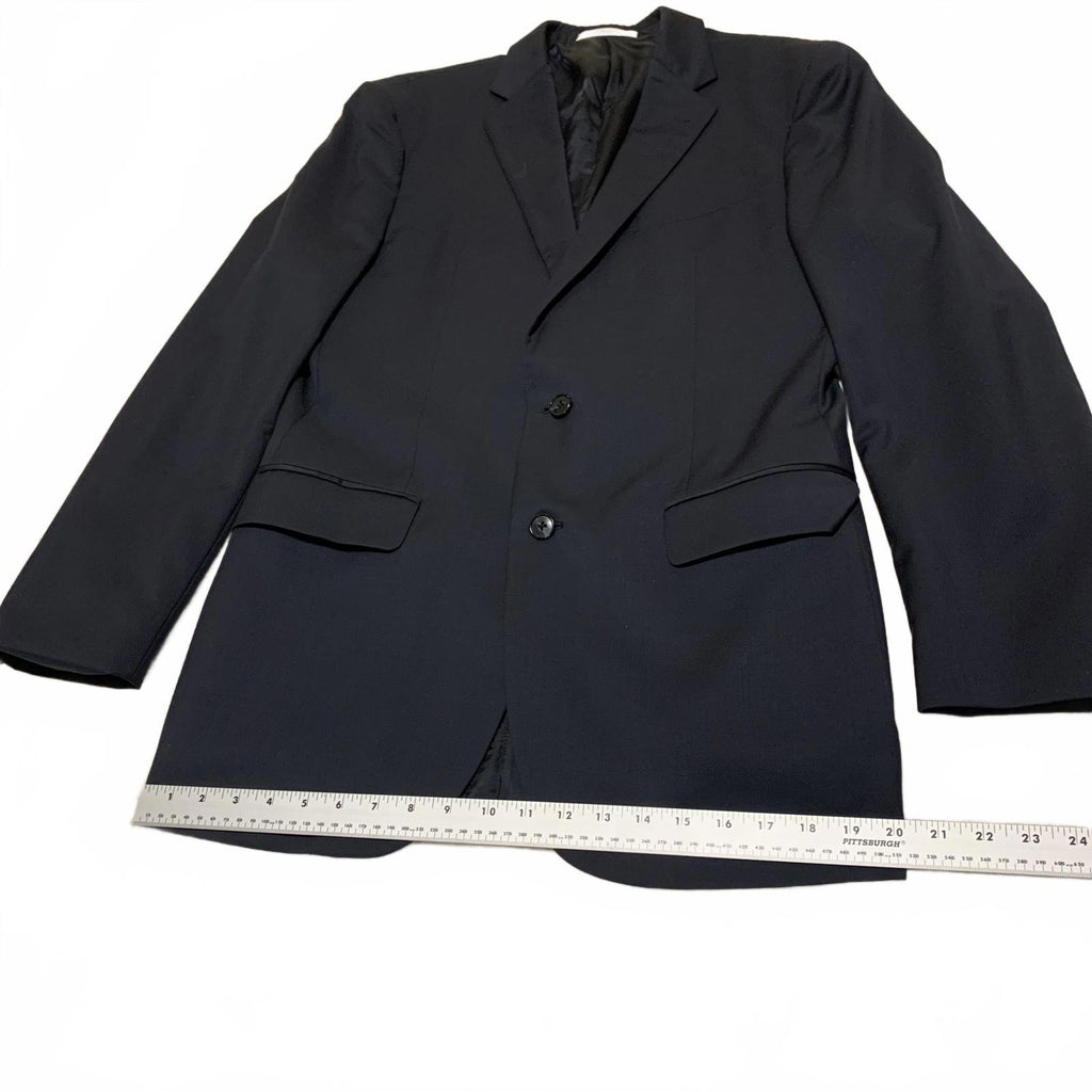 Abrigo blazer de lana negro Joseph Abboud para hombre, talla 40L, VTG, fabricado en EE. UU., Super 120s