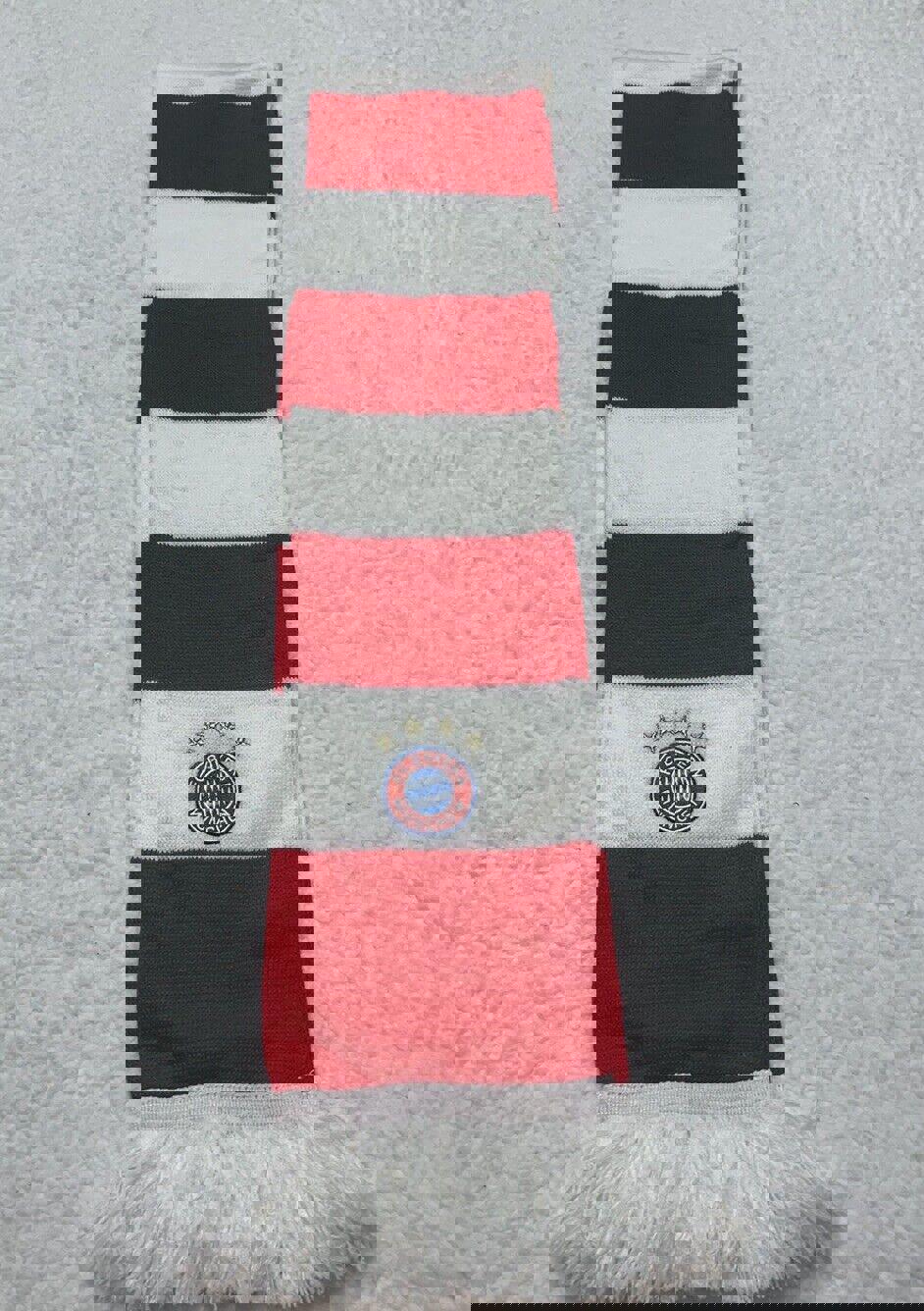 Bufanda del Manchester United, talla única, a rayas, roja y blanca, para fútbol.