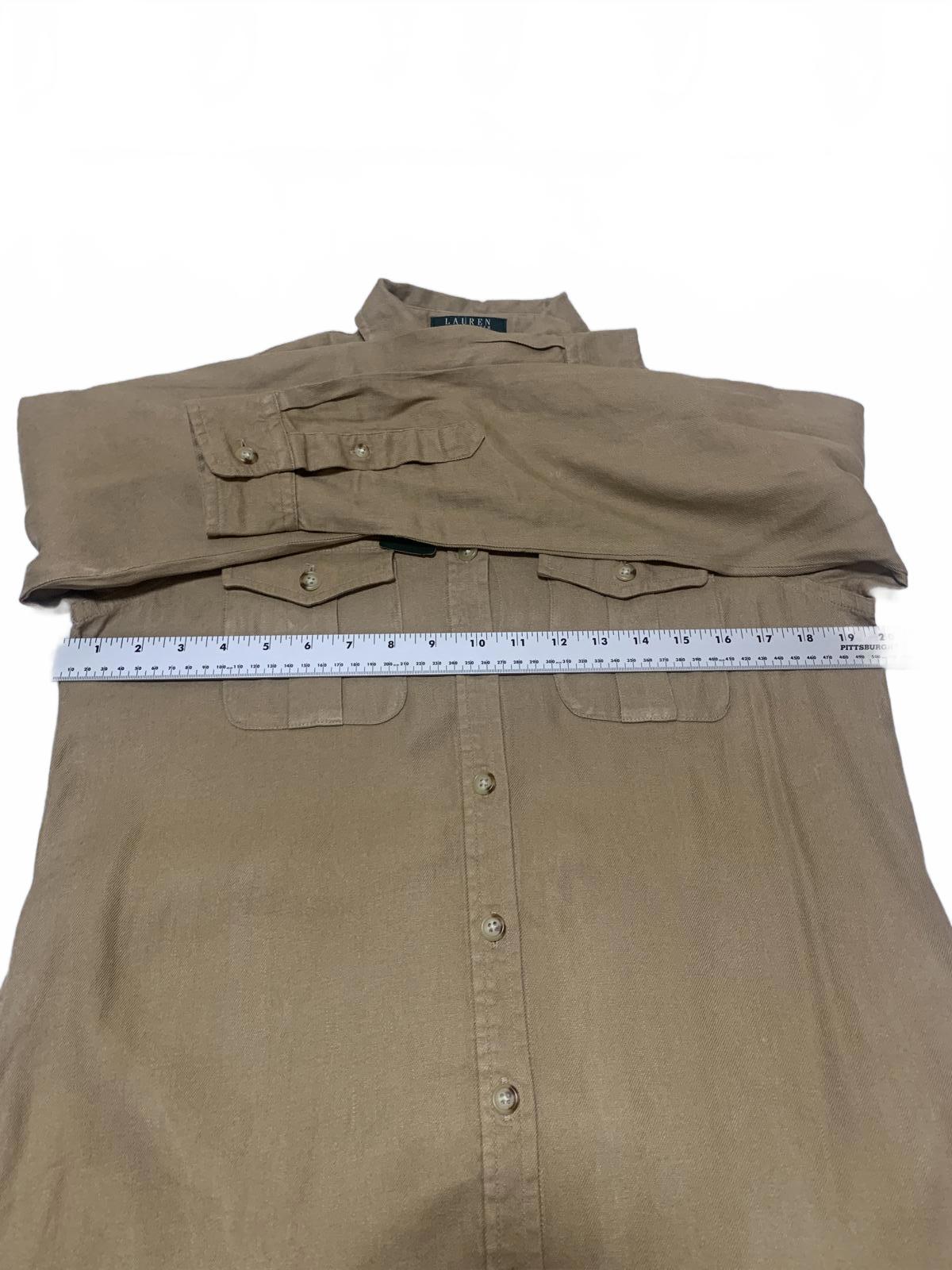 Vestido camisero con cinturón en color tostado medio de Lauren Ralph Lauren Petite para mujer