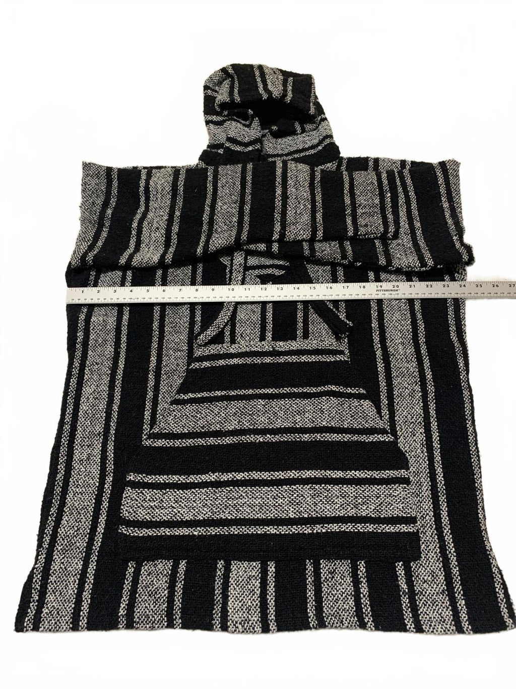 La Montaña Especial Sudadera con capucha a rayas blancas y negras talla XL para hombre, México