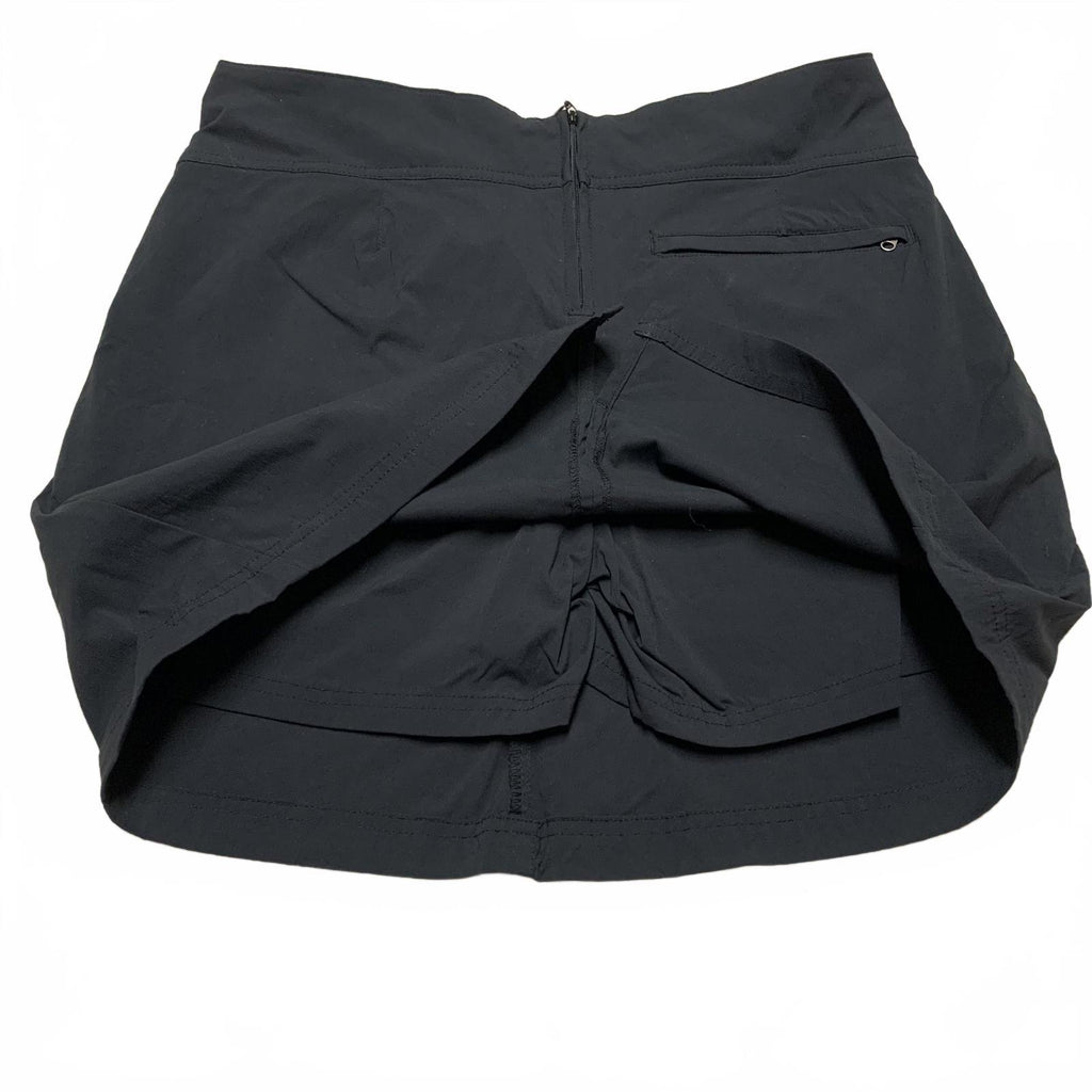 Falda pantalón negra con pantalones cortos Royal Robbin's para mujer, talla 10, nailon, ancho 33,5"