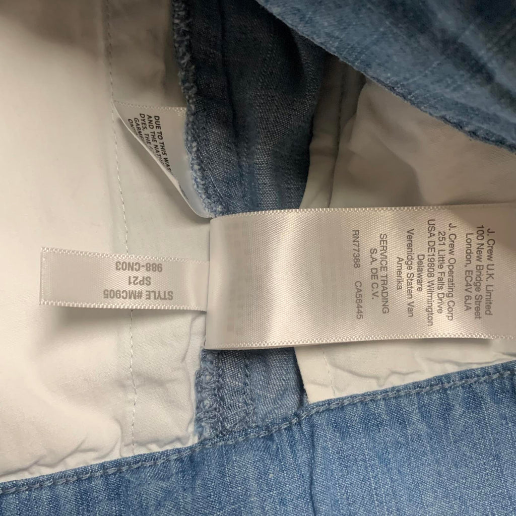 Bermudas Madewell de cambray azul para mujer, talla 28, talla 30