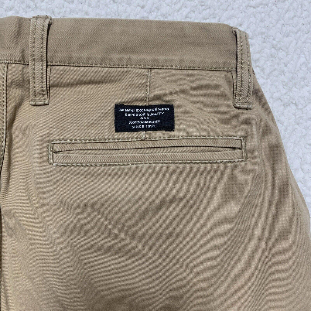 Pantalón chino ajustado de algodón de pierna recta para hombre, talla 29R, de Armani Exchange, A/X