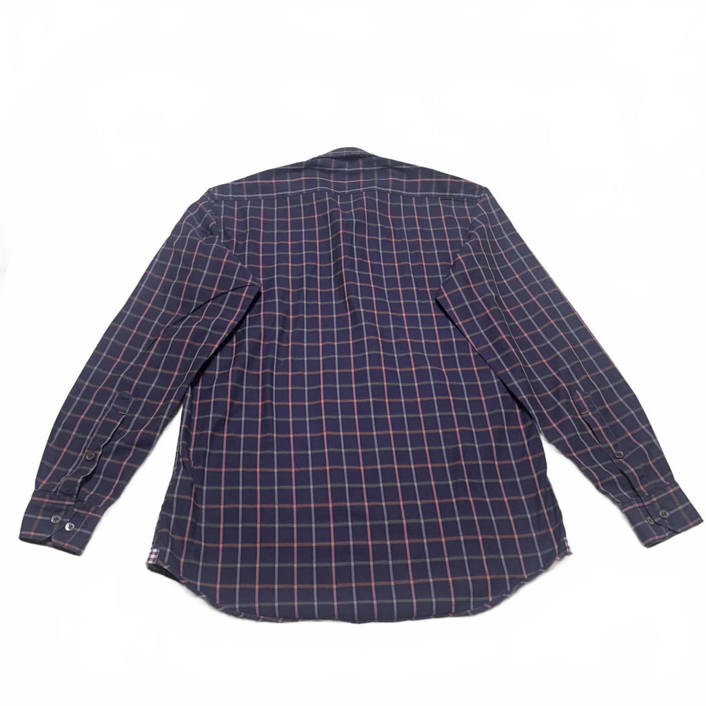 Borgo Ognissanti 28 Men's M Blue Plaid Button Shirt Multicolor Check