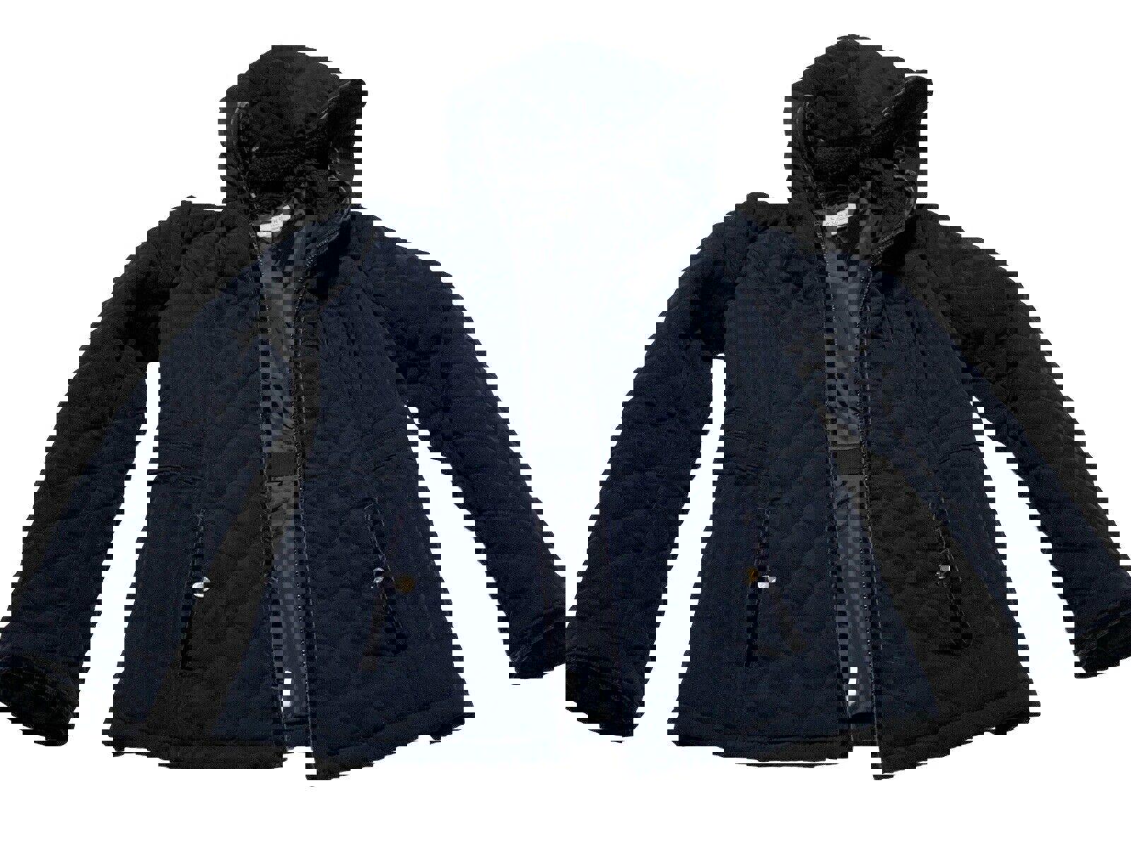 Chaqueta con capucha y cremallera azul marino para mujer, talla pequeña, de Laundry by Shelli Segal