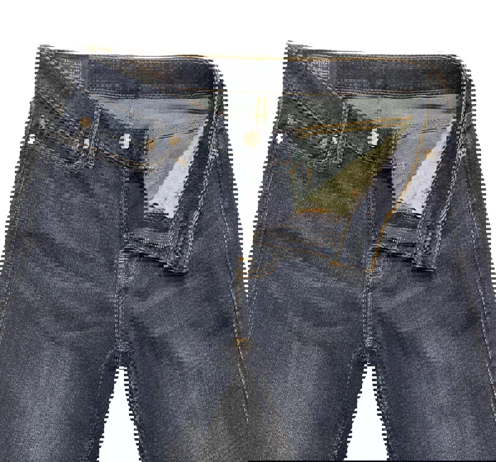 Vaqueros azules ajustados y elásticos Rustin Athletic de Abercrombie &amp; Fitch para hombre, talla 26 x 30