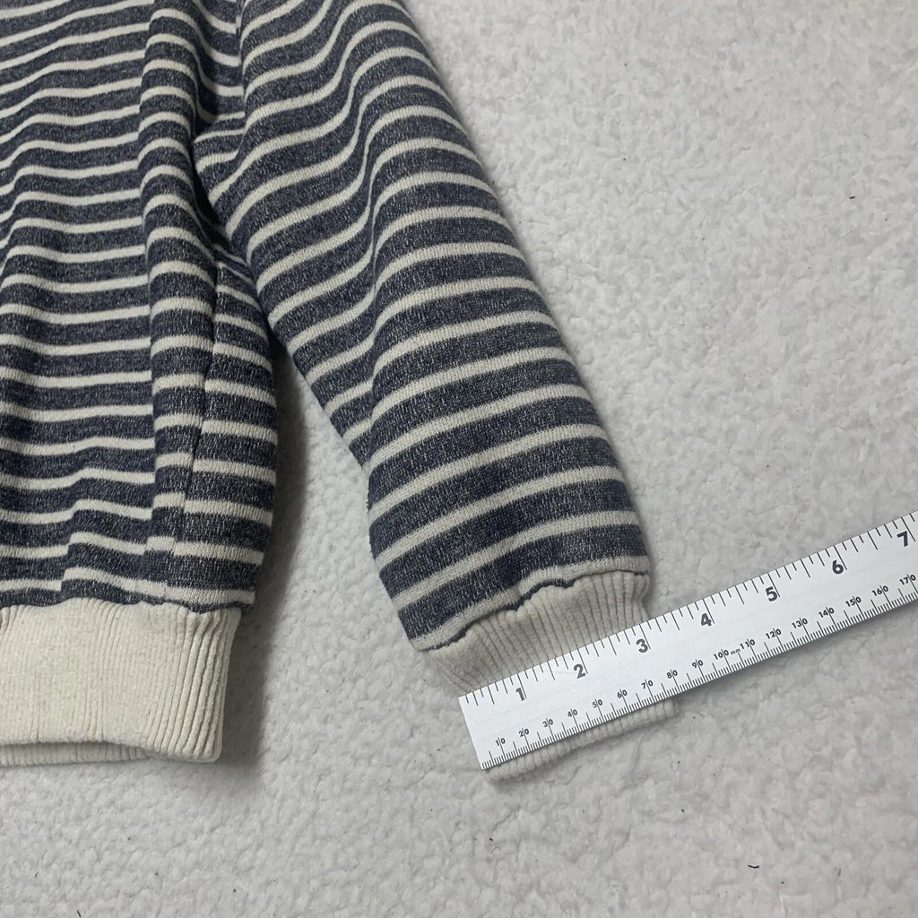 Suéter corto de manga larga azul y beige para mujer, talla M, de Zara