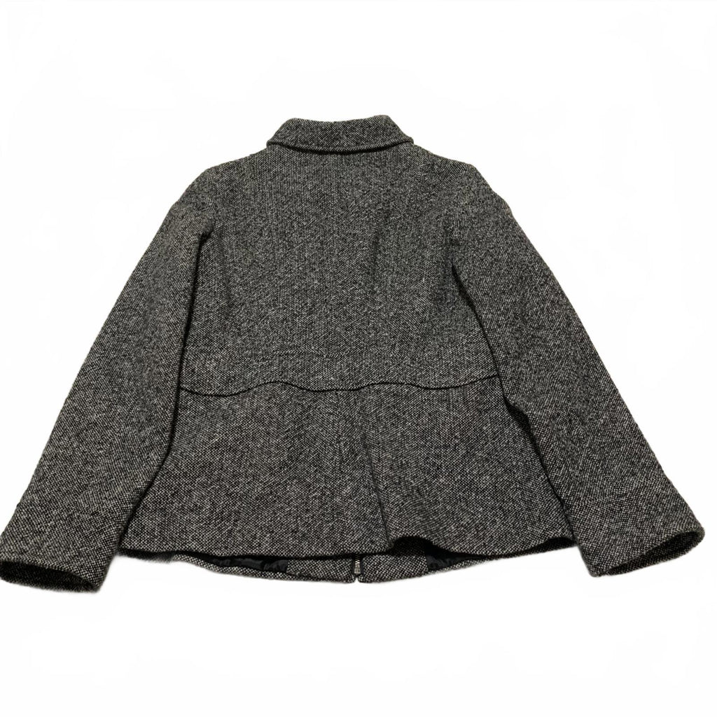 Vintage Mudd Wool Zip Up Coat Gray Size L Made in Ukraine Y2K RN 14981