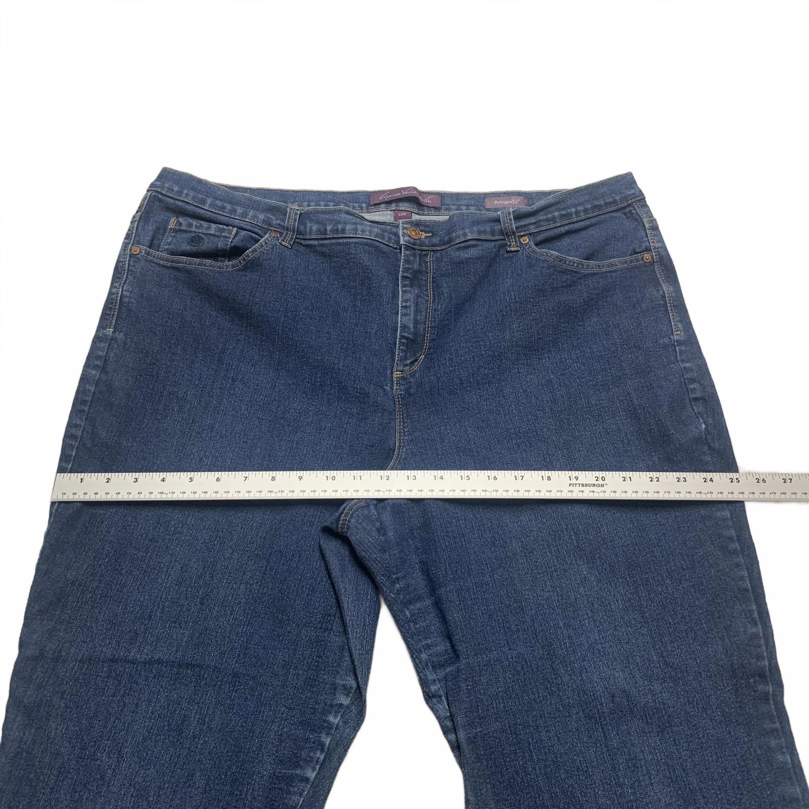 Gloria Vanderbilt Jeans de pierna ancha azul oscuro para mujer talla 22, 43 x 29 (talla real)