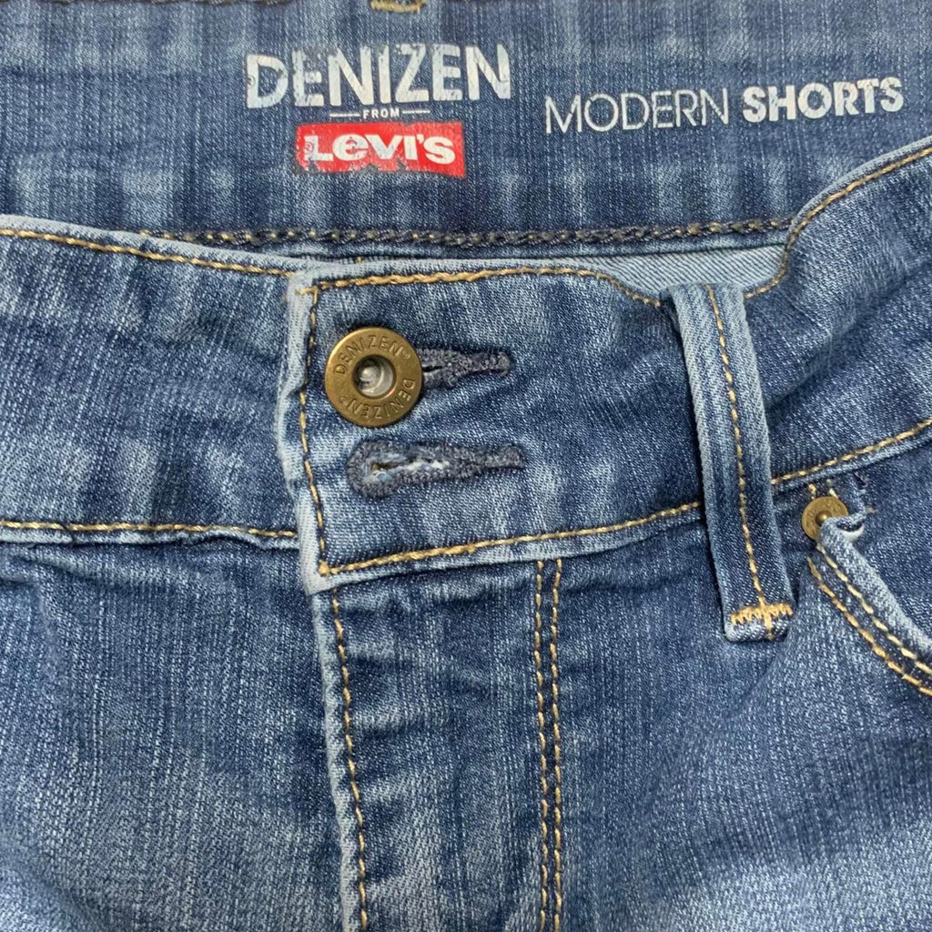 Shorts vaqueros modernos elásticos azules Denizen de Levi's para mujer, talla 4, W28