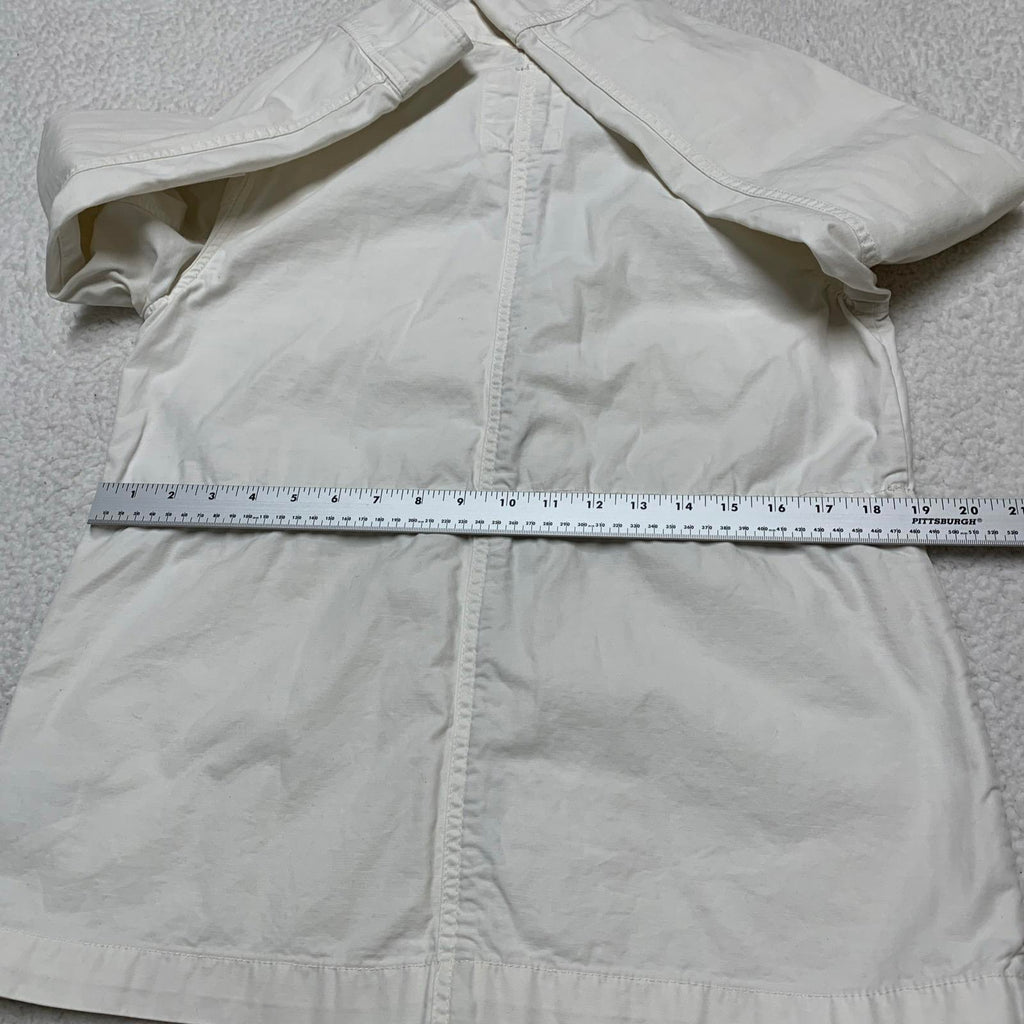 Chaqueta utilitaria ligera de algodón color blanco roto para mujer de GAP, talla mediana