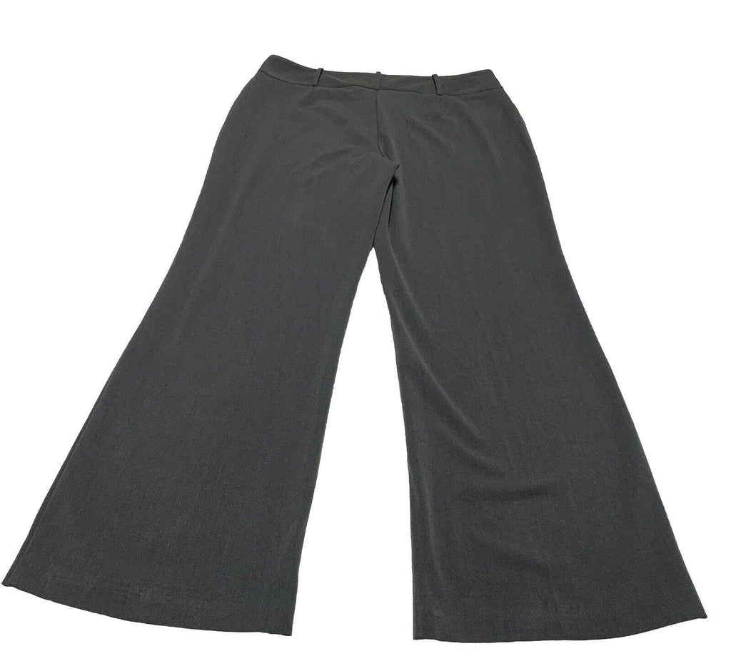 Pantalones Worthington de pierna ancha para mujer, talla 14, corte moderno, color gris