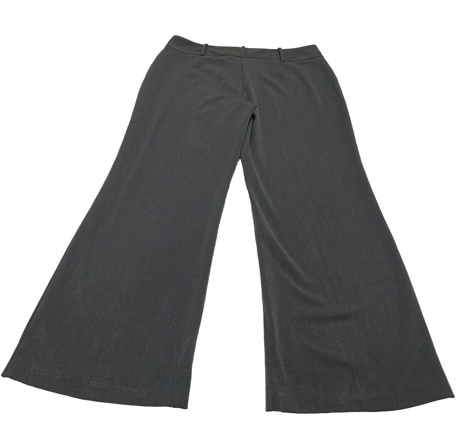 Pantalones Worthington de pierna ancha para mujer, talla 14, corte moderno, color gris