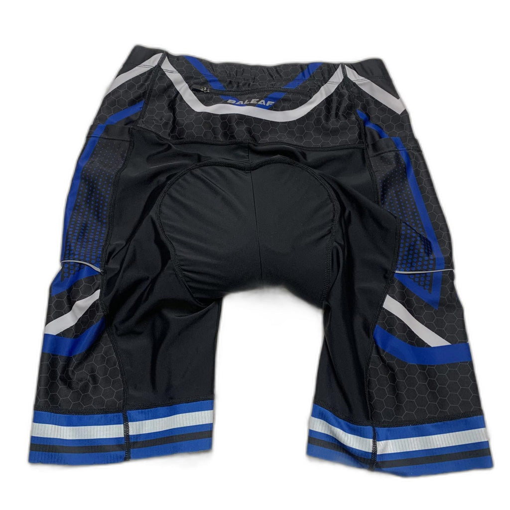 Pantalones cortos de ciclismo acolchados BALEAF para hombre, talla grande, azul y negro