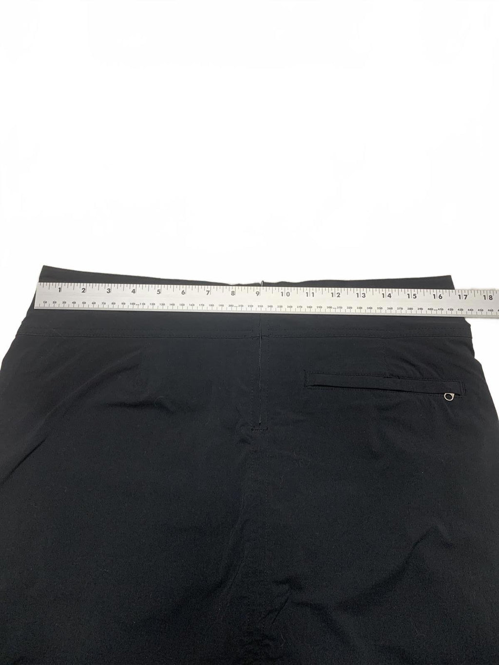 Falda pantalón negra con pantalones cortos Royal Robbin's para mujer, talla 10, nailon, ancho 33,5"