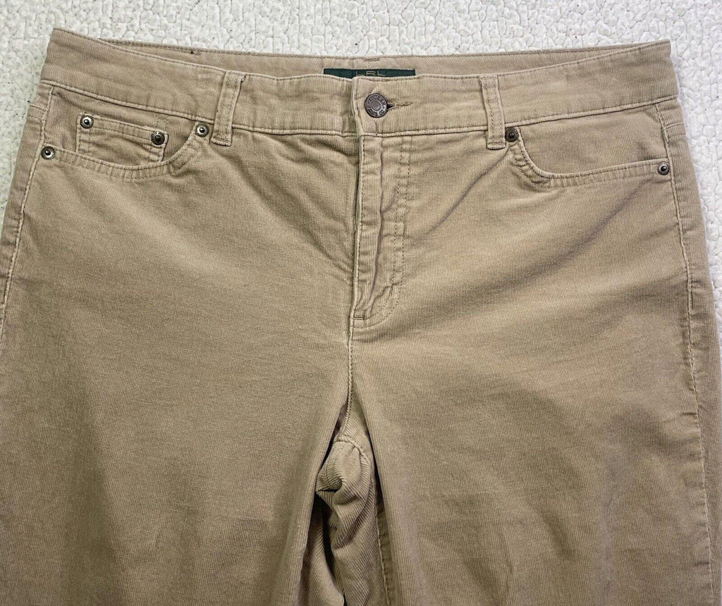 Pantalones vaqueros de pana LRL Ralph Lauren para mujer, talla 10, color tostado