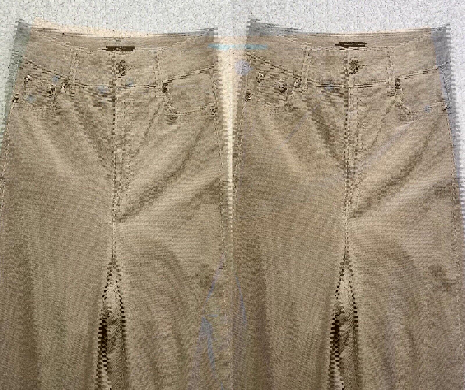 Pantalones vaqueros de pana LRL Ralph Lauren para mujer, talla 10, color tostado