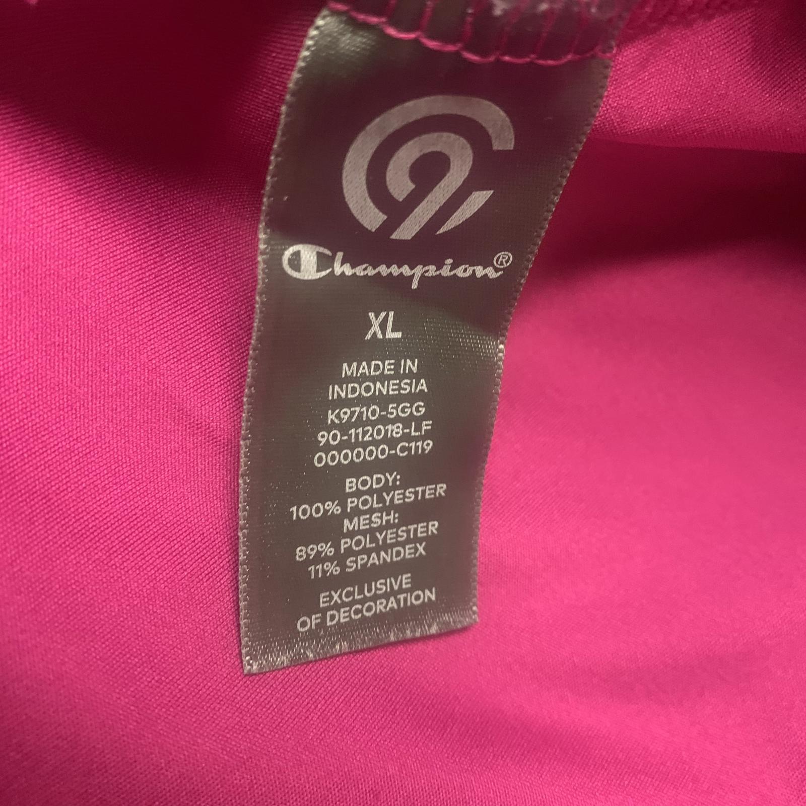Camiseta deportiva sin mangas fucsia Champion para mujer talla XL