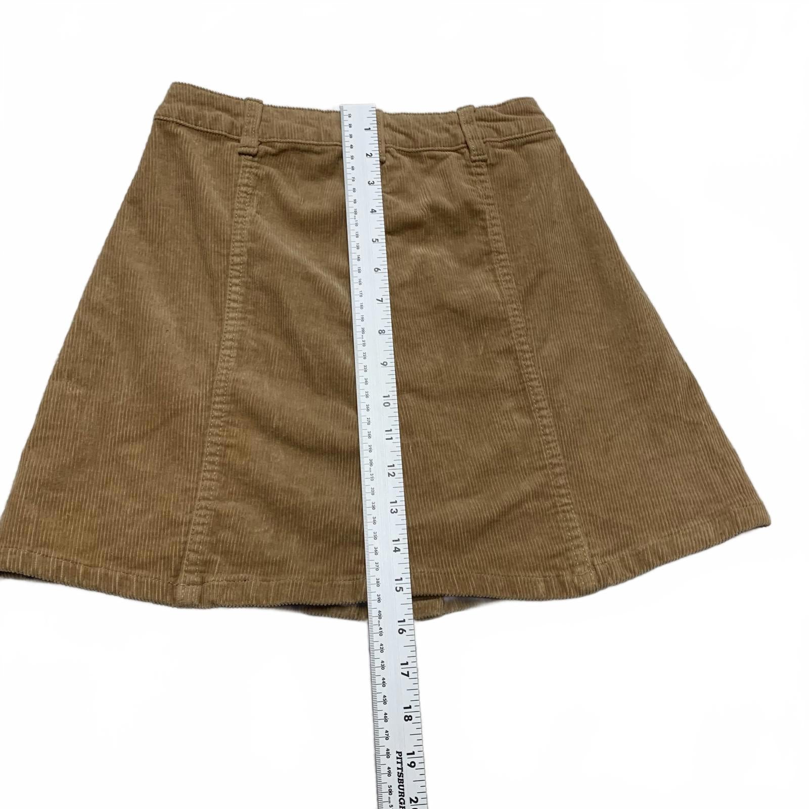 Minifalda de pana color canela Hot Kiss para mujer, talla 0