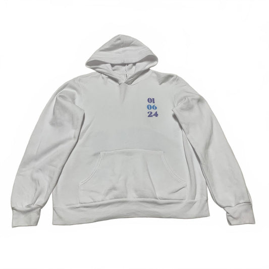Bella + Canvas Fleece Collection Women's Medium White Graphic Design Hoodie
