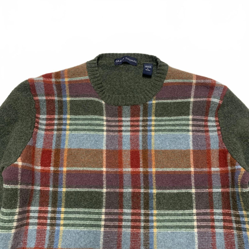 Suéter de lana a cuadros grande para hombre de Grant Thomas