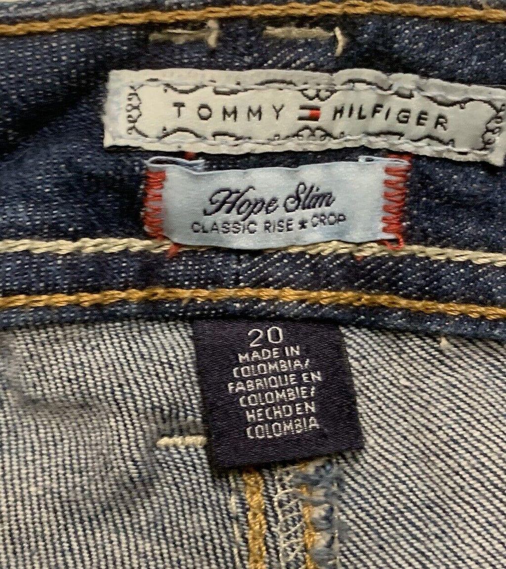 Tommy Hilfiger Jeans para mujer talla 20 azul Hope Slim Cropped