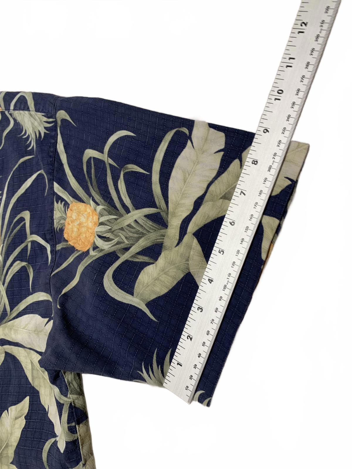 Camisa de seda con diseño de piña Tommy Bahama para hombre, talla L, lista para vacaciones hawaianas